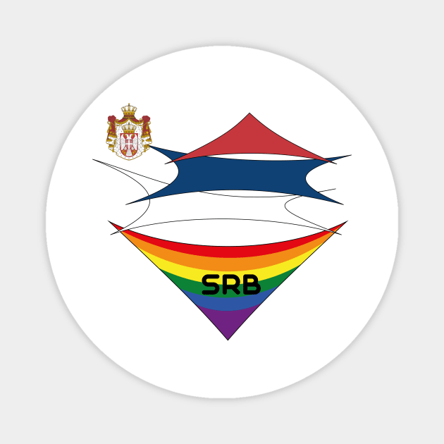 Serbia  pride flag Magnet by Pride_Art